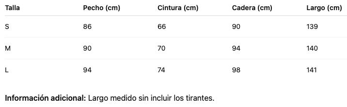 Guía de tallas