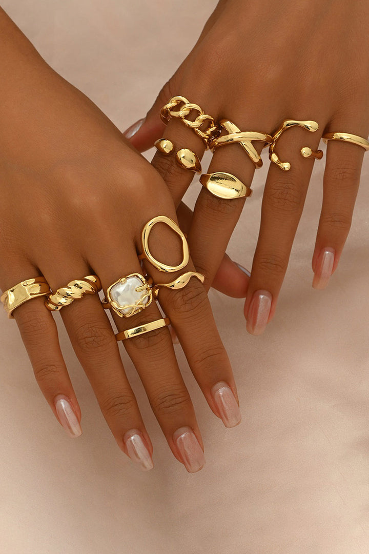 Anillo Clara Contorno Abierto en Estilo Moderno