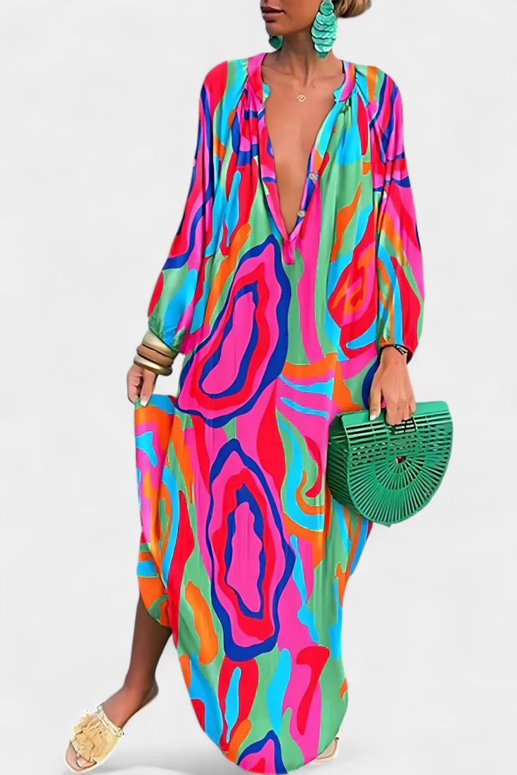 Vestido Naya de Estilo Bohemio y Corte Flotante