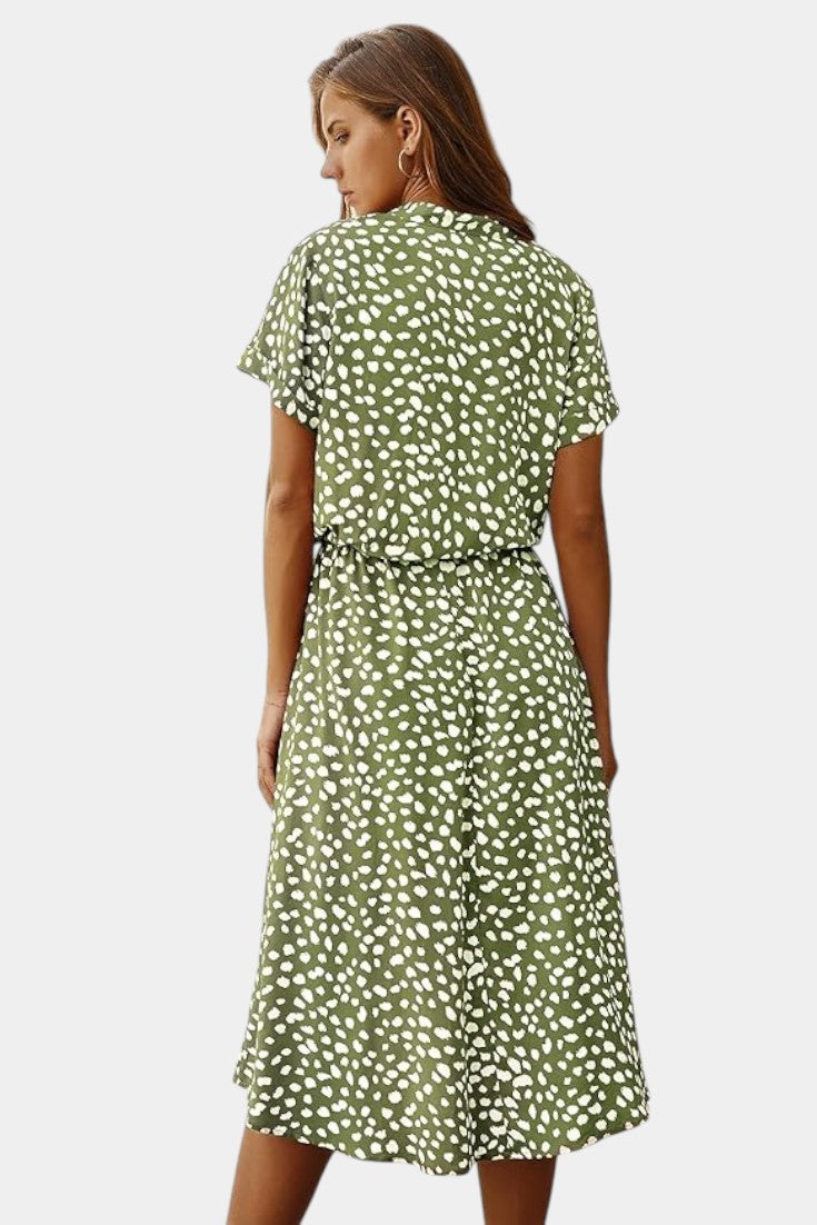 Vestido Midi Rovena Chic de Lunares