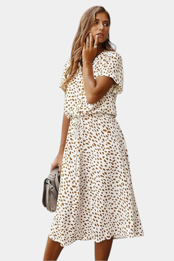 Vestido Midi Rovena Chic de Lunares