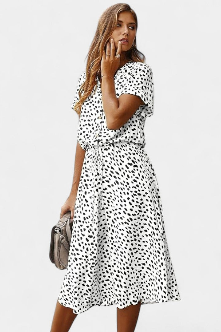 Vestido Midi Rovena Chic de Lunares