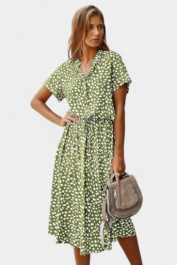 Vestido Midi Rovena Chic de Lunares