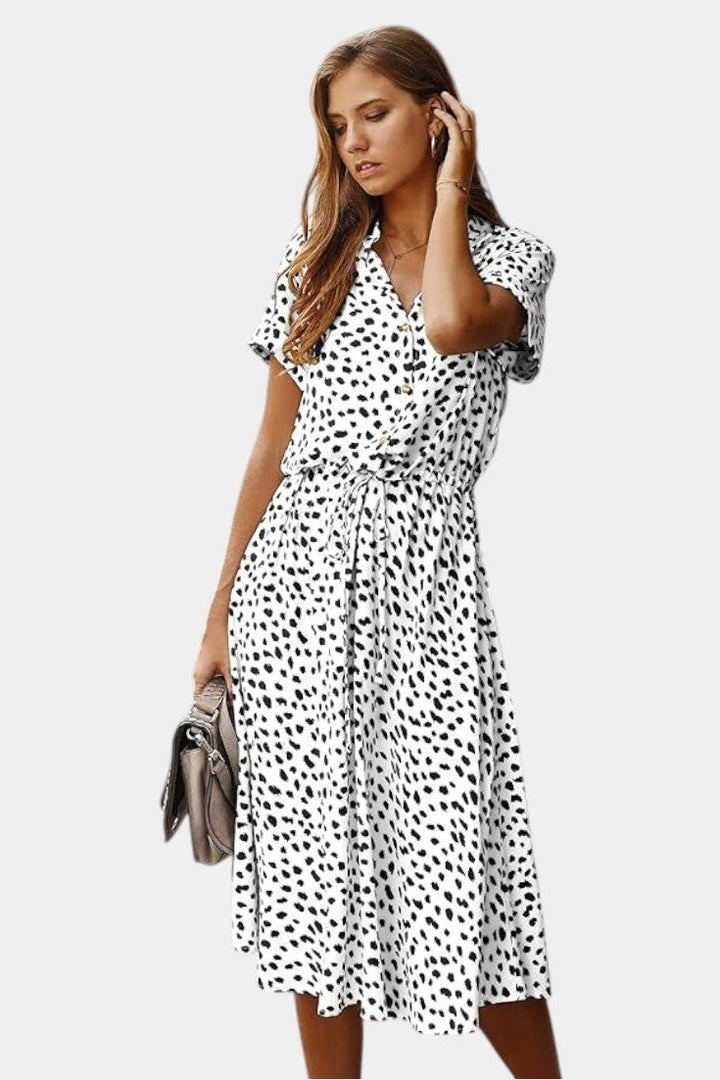 Vestido Midi Rovena Chic de Lunares
