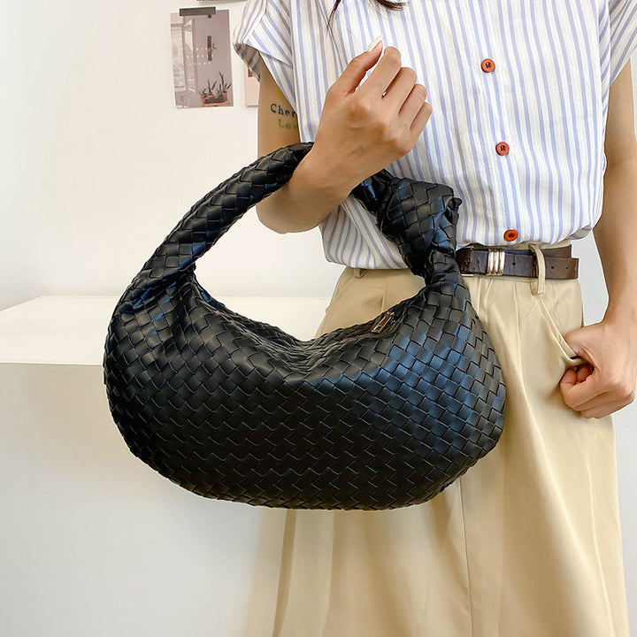 Sage Bolso de Hombro Mediano Tejido