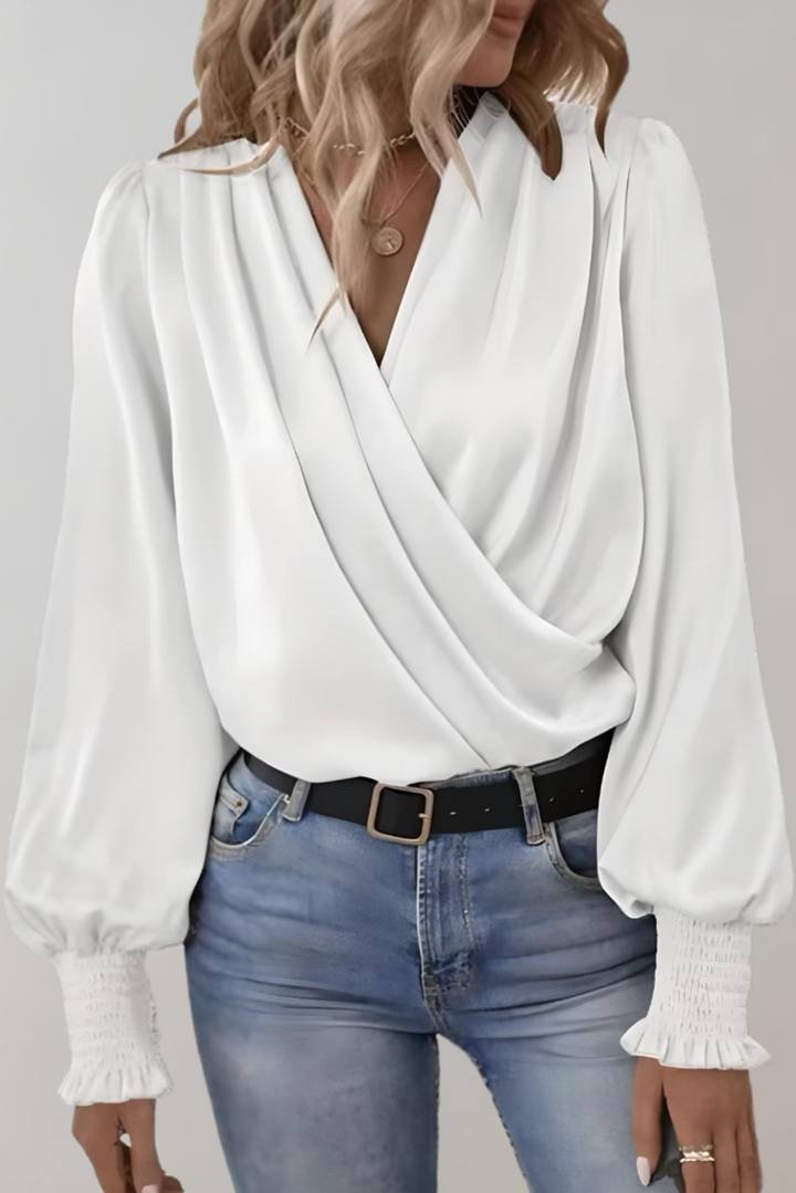 Lunara Blusa de Silueta Sofisticada