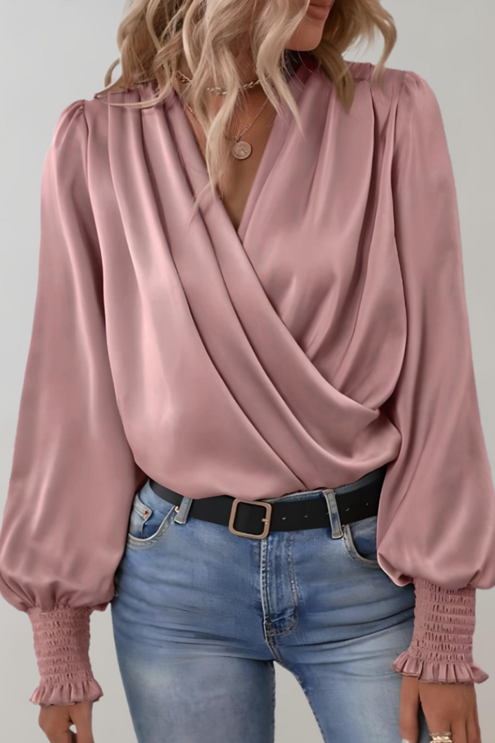 Lunara Blusa de Silueta Sofisticada