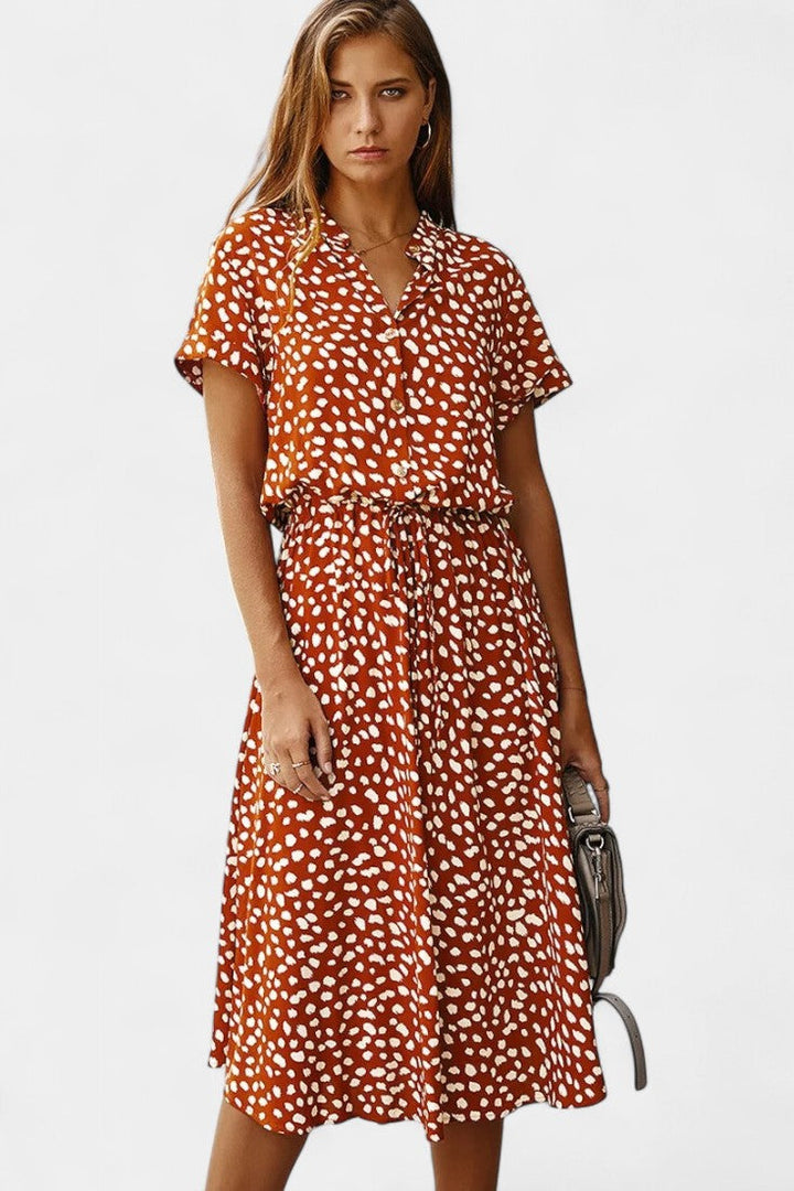 Vestido Midi Rovena Chic de Lunares