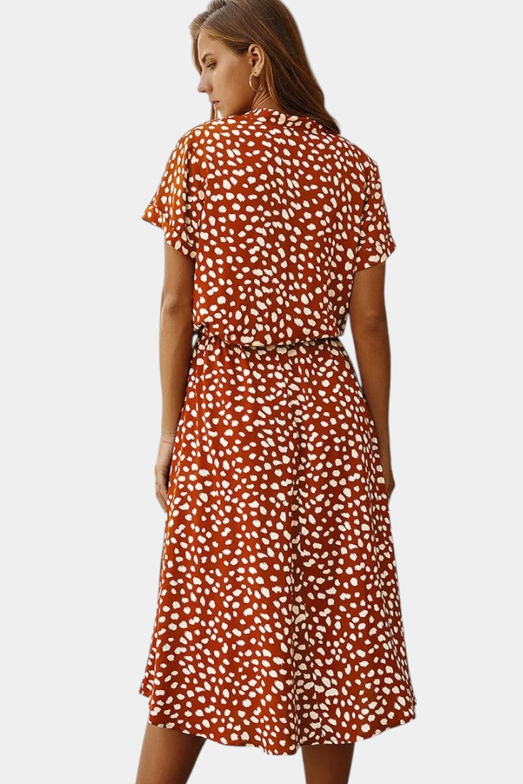 Vestido Midi Rovena Chic de Lunares