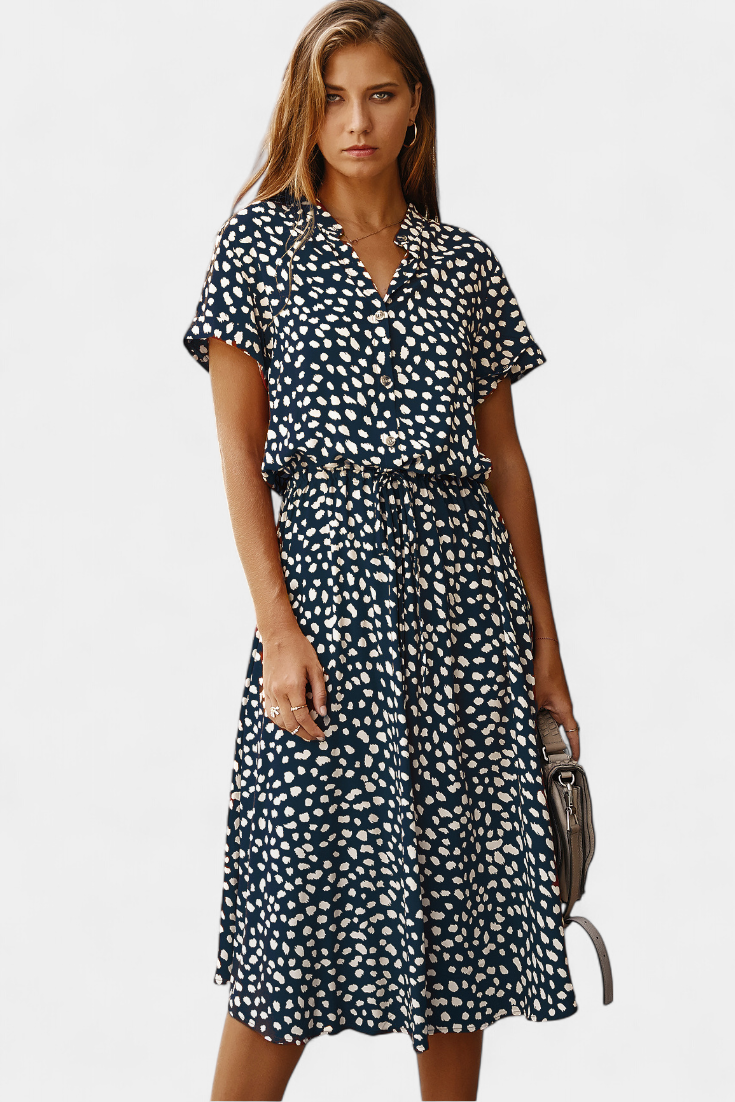 Vestido Midi Rovena Chic de Lunares