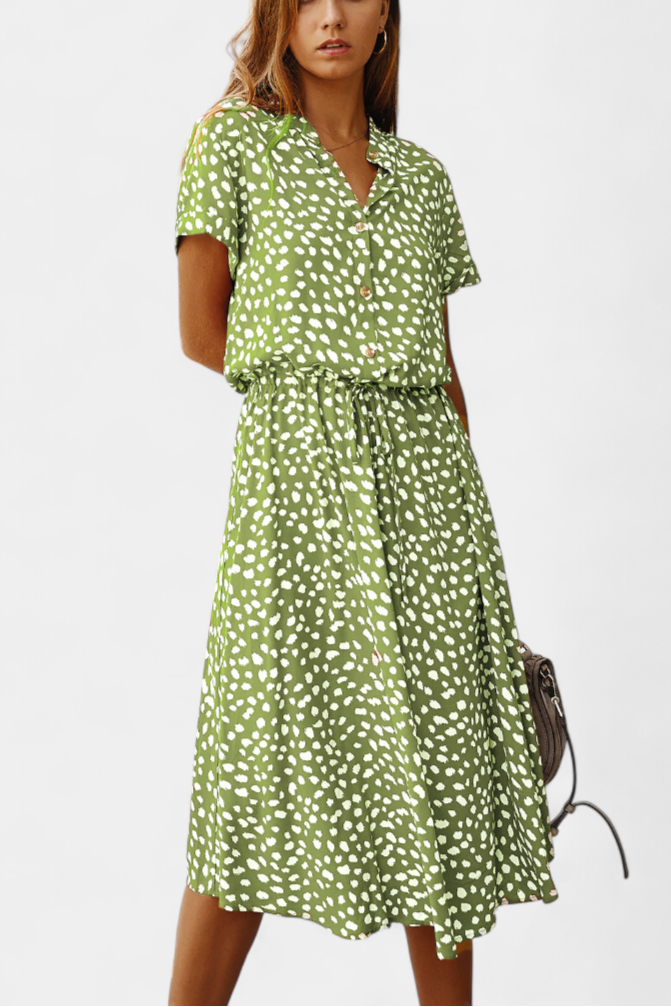 Vestido Midi Rovena Chic de Lunares