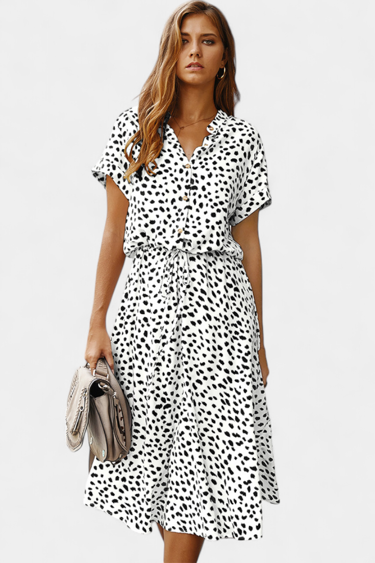 Vestido Midi Rovena Chic de Lunares