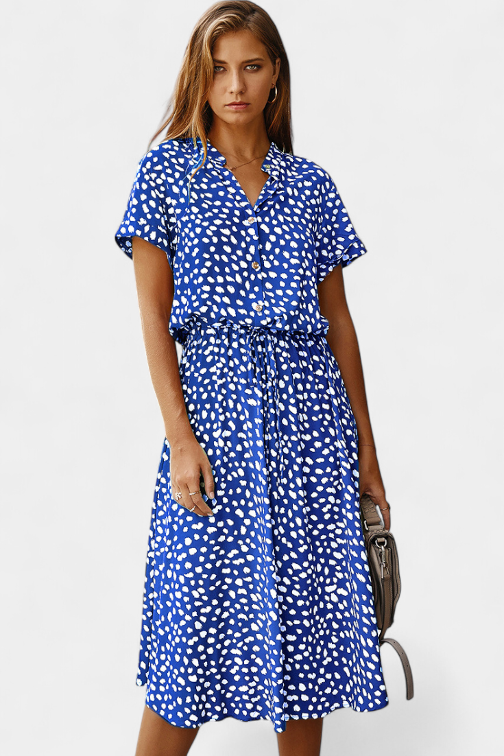 Vestido Midi Rovena Chic de Lunares