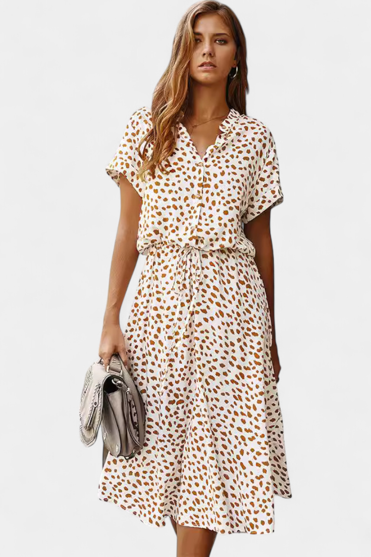 Vestido Midi Rovena Chic de Lunares