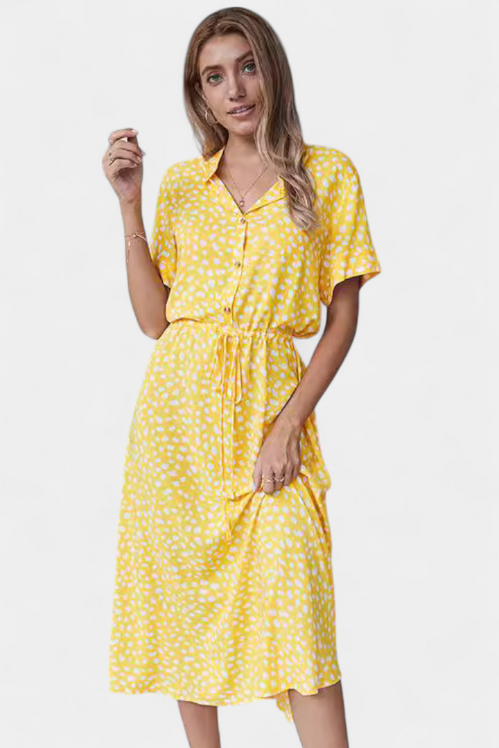 Vestido Midi Rovena Chic de Lunares