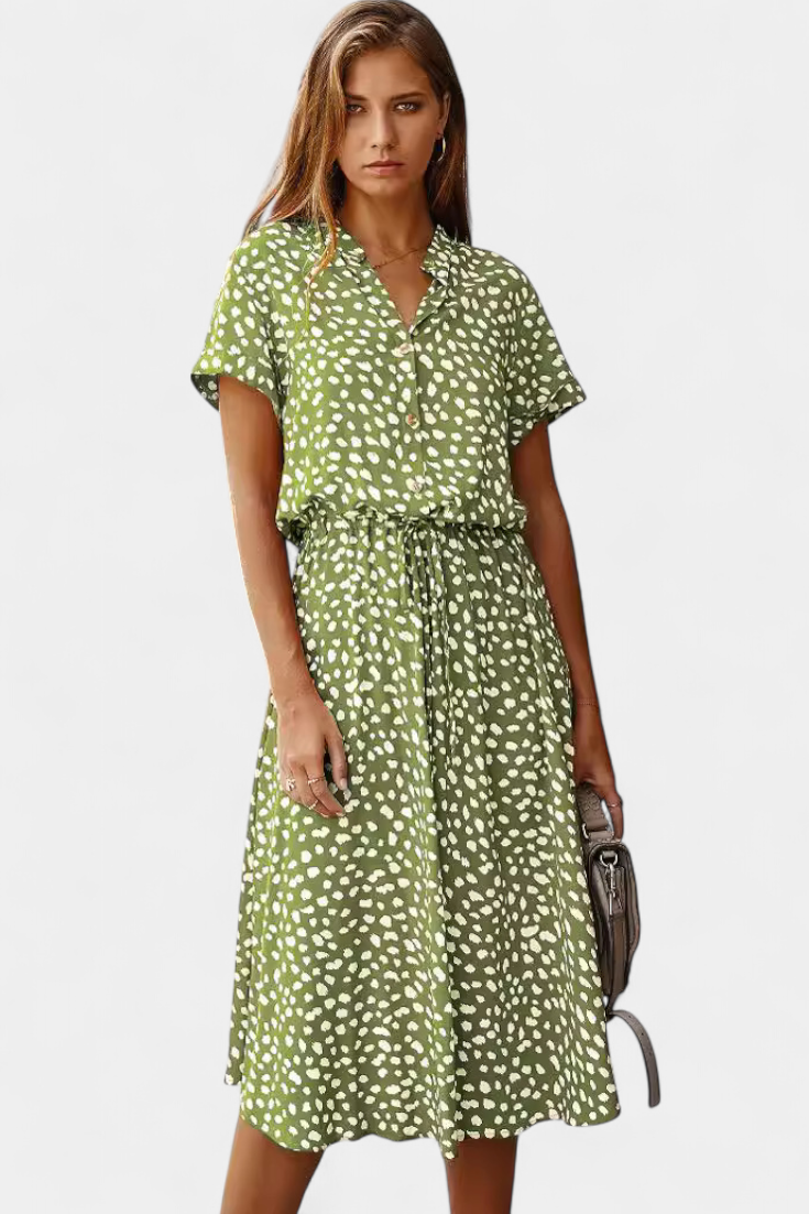 Vestido Midi Rovena Chic de Lunares
