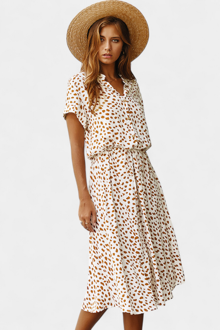 Vestido Midi Rovena Chic de Lunares