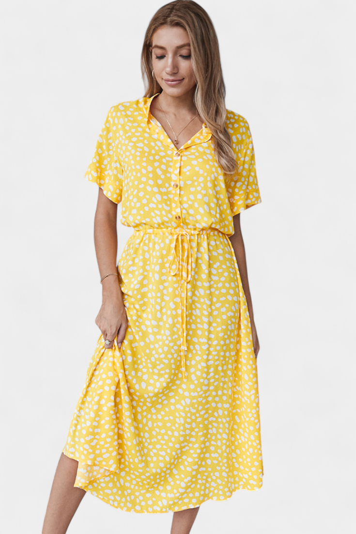 Vestido Midi Rovena Chic de Lunares