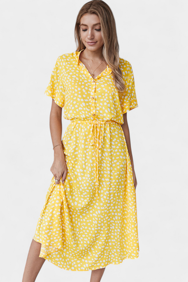 Vestido Midi Rovena Chic de Lunares