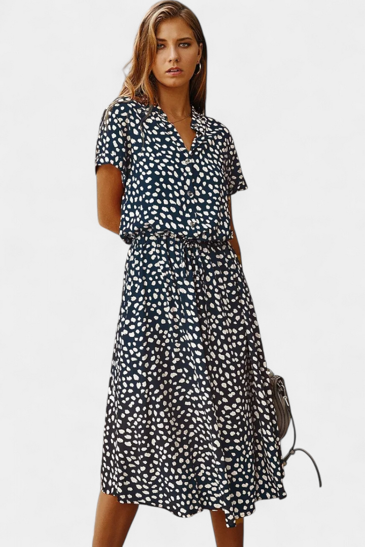 Vestido Midi Rovena Chic de Lunares