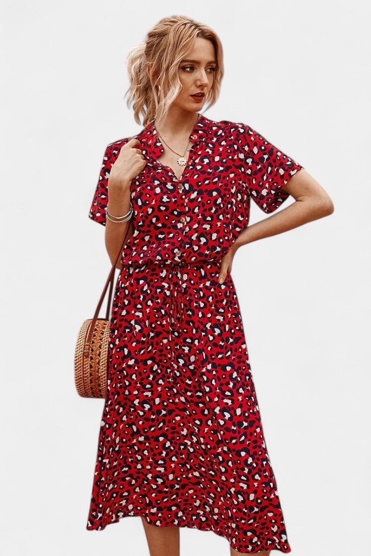 Vestido Midi Rovena Chic de Lunares